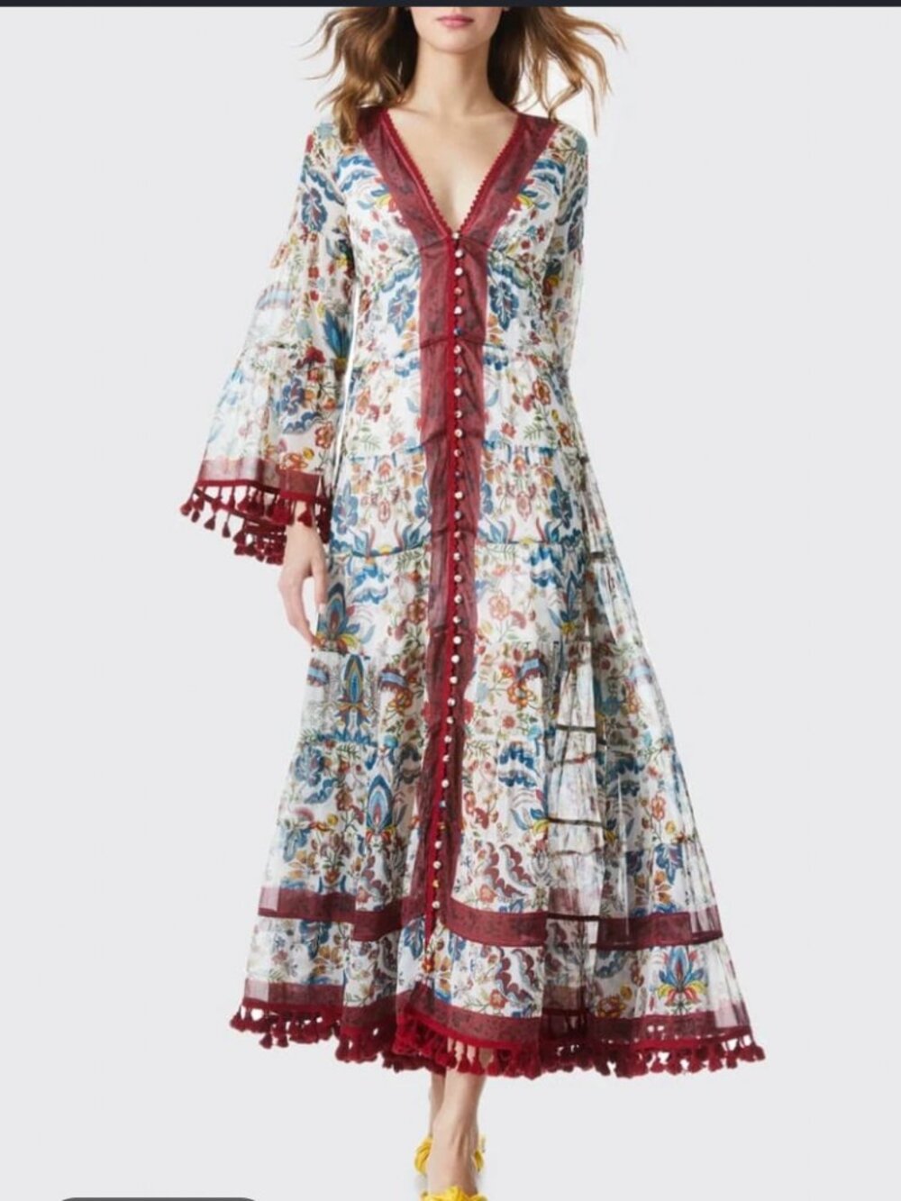Alice + Olivia Alexandria Floral Maxi Dress size 6